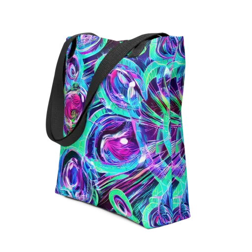 Digital Tidal Wave on a Tote Bag