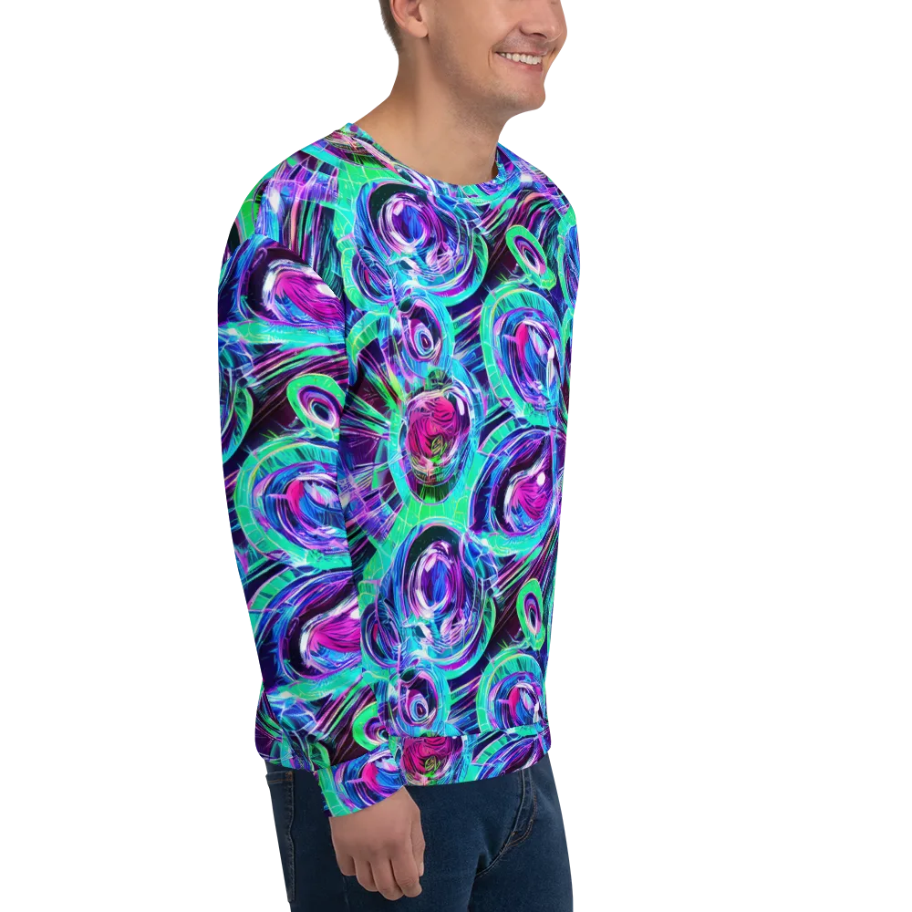 Digital Tidal Wave on Sweatshirt — Right Front