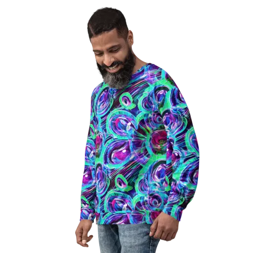Digital Tidal Wave on a Sweatshirt