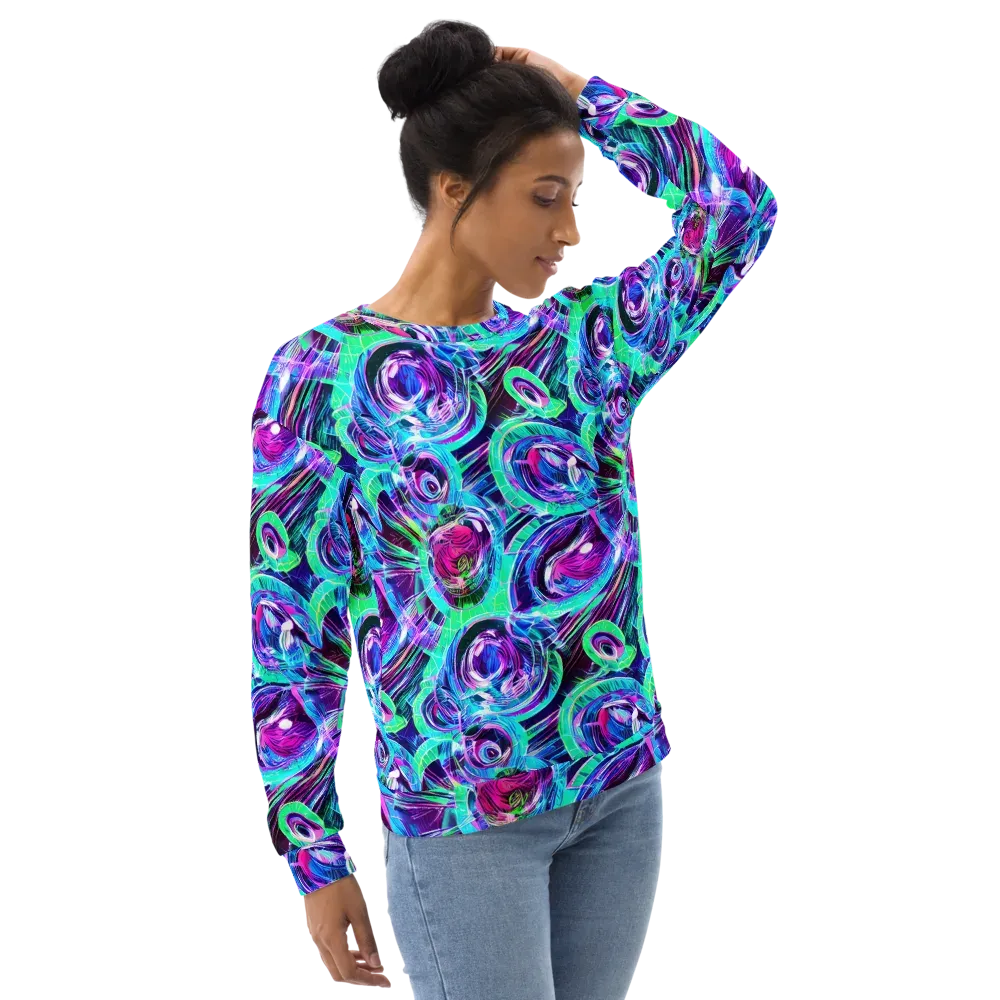 Digital Tidal Wave on Sweatshirt — Right Front
