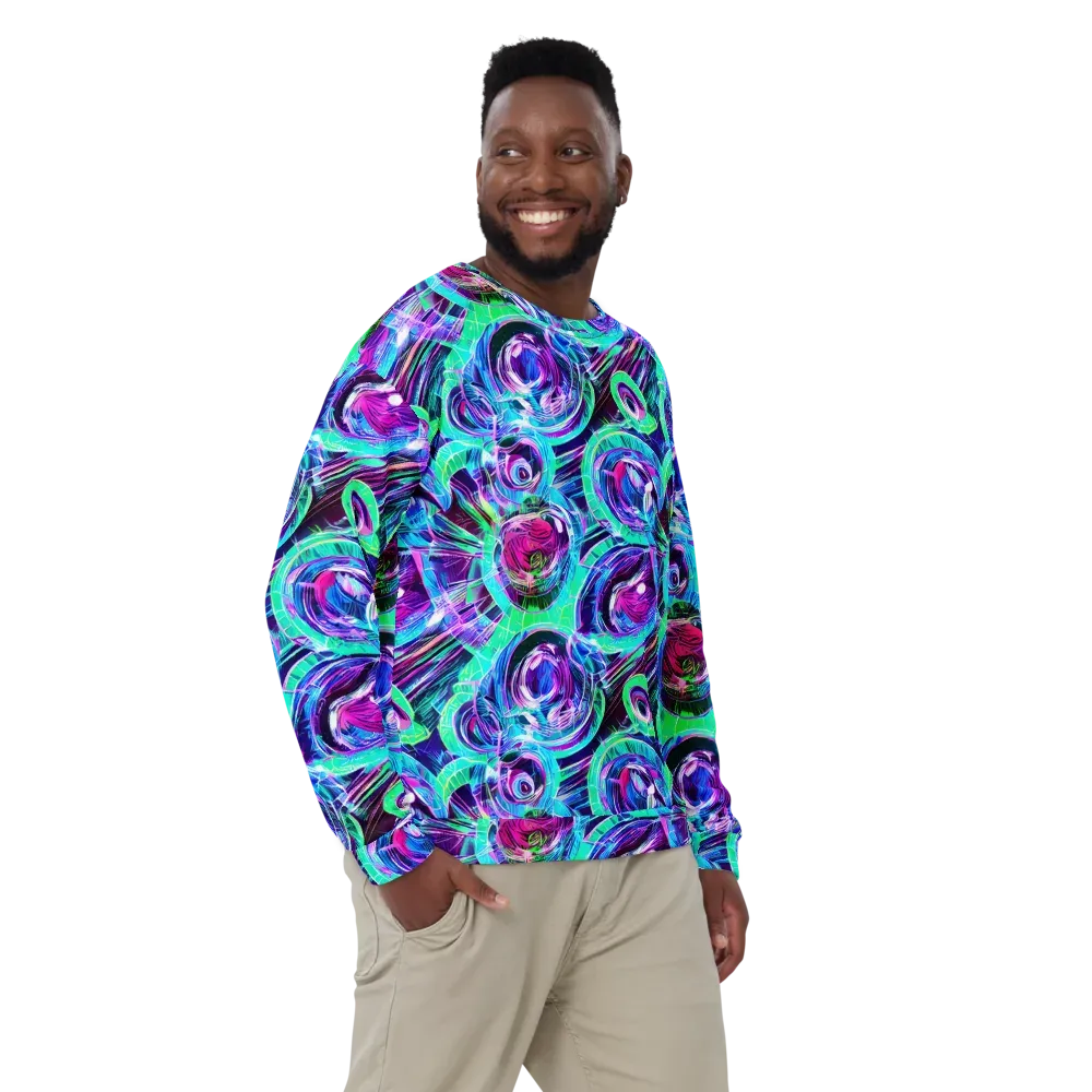 Digital Tidal Wave on Sweatshirt — Front