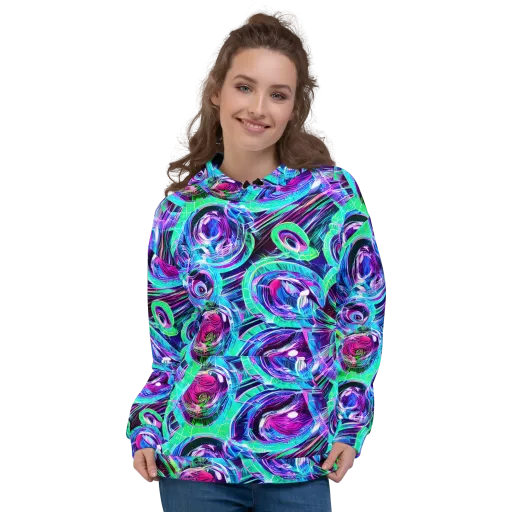 Digital Tidal Wave on a Hoodie
