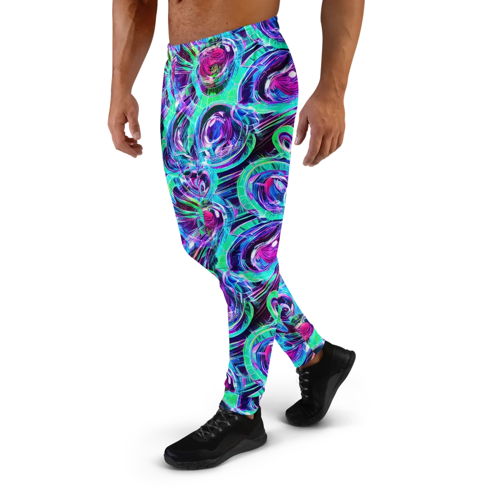 Digital Tidal Wave on Men's Joggers — Left