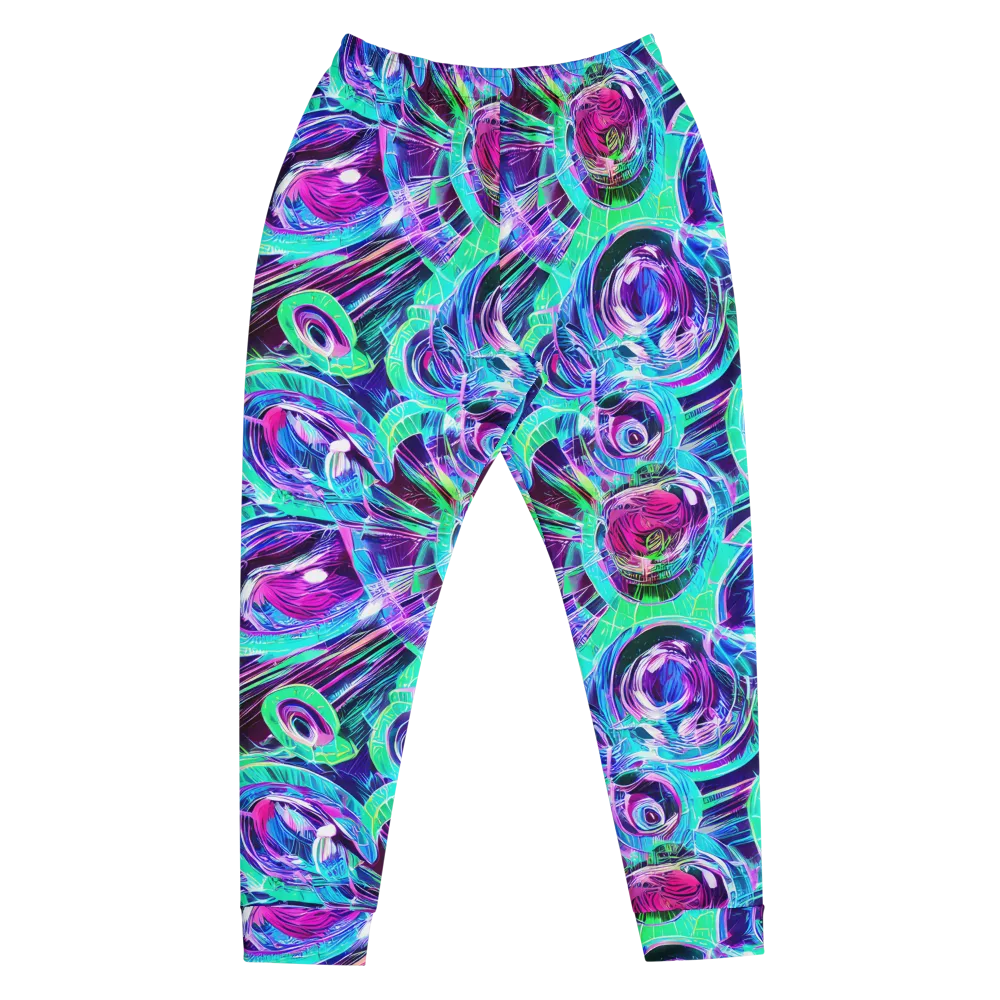 Digital Tidal Wave on Men's Joggers — Front