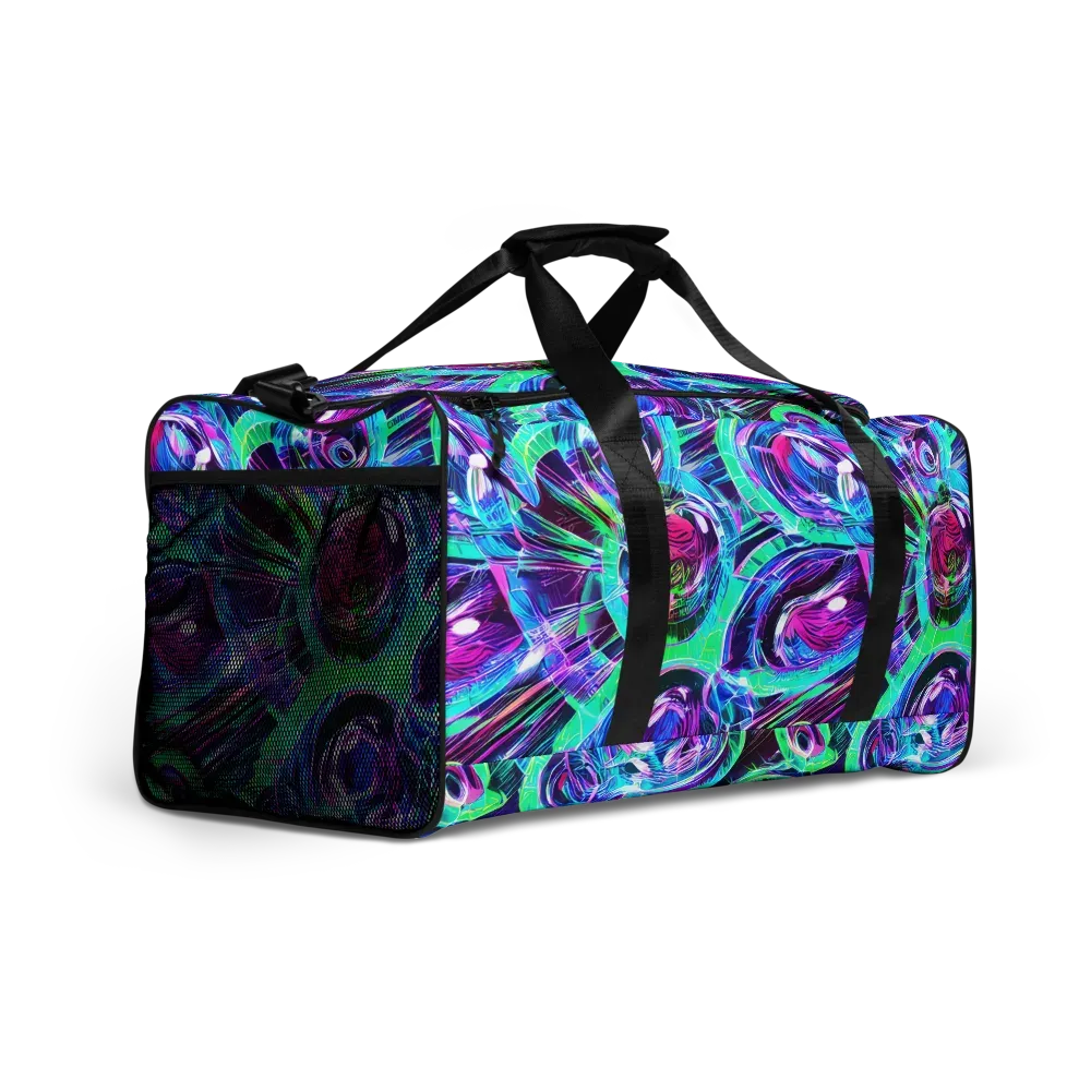 Digital Tidal Wave on Duffle Bag — Right Front