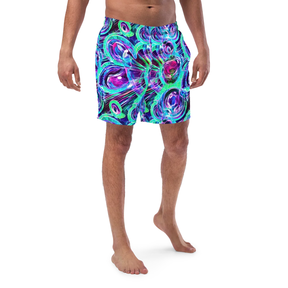 Digital Tidal Wave on Swim Trunks — Front