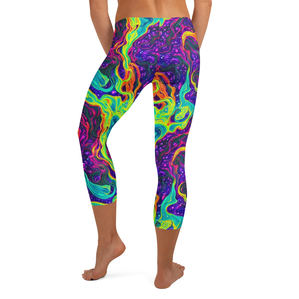 Infinite Ink on Capri Leggings — Back