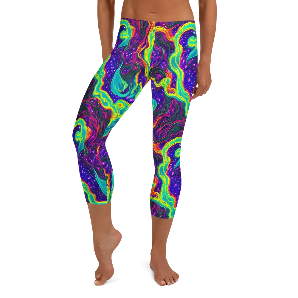 Infinite Ink on Capri Leggings — Front