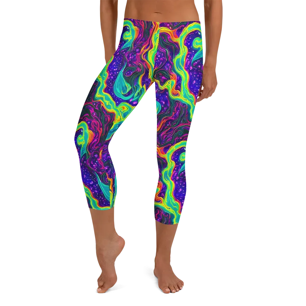 Infinite Ink on Capri Leggings — Front