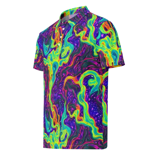 Infinite Ink on a Men's Slim Fit Polo Shirt