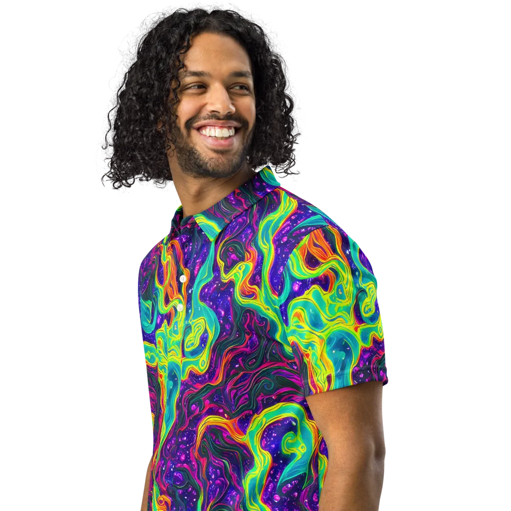Infinite Ink on Men's Slim Fit Polo Shirt — Left Front