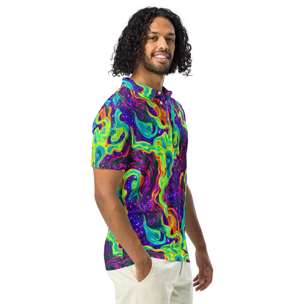 Infinite Ink on Men's Slim Fit Polo Shirt — Right Front