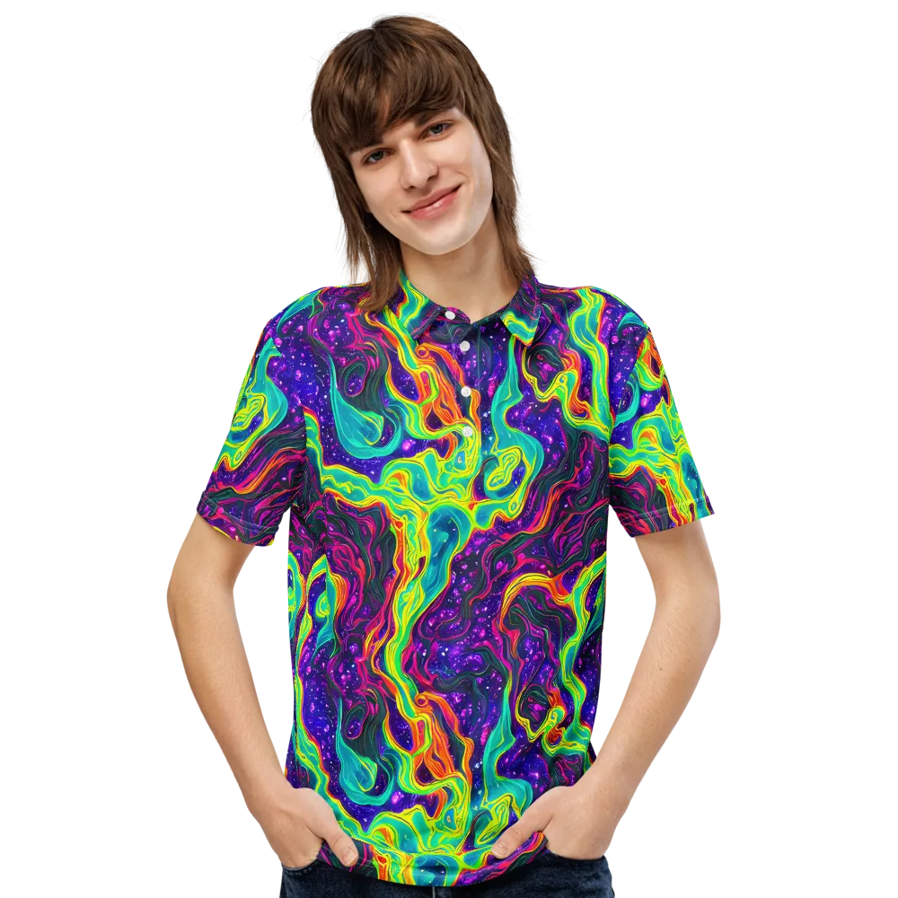 Infinite Ink on Men's Slim Fit Polo Shirt — Front