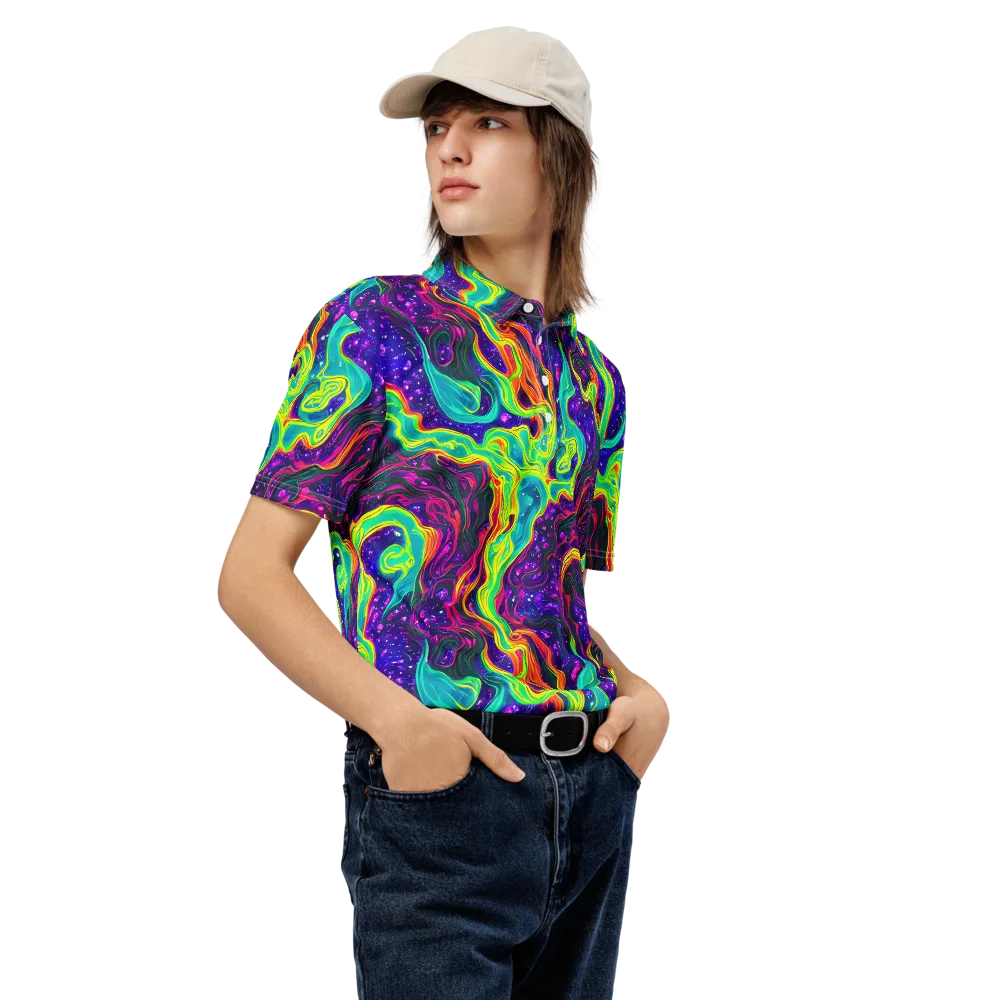 Infinite Ink on Men's Slim Fit Polo Shirt — Right Front