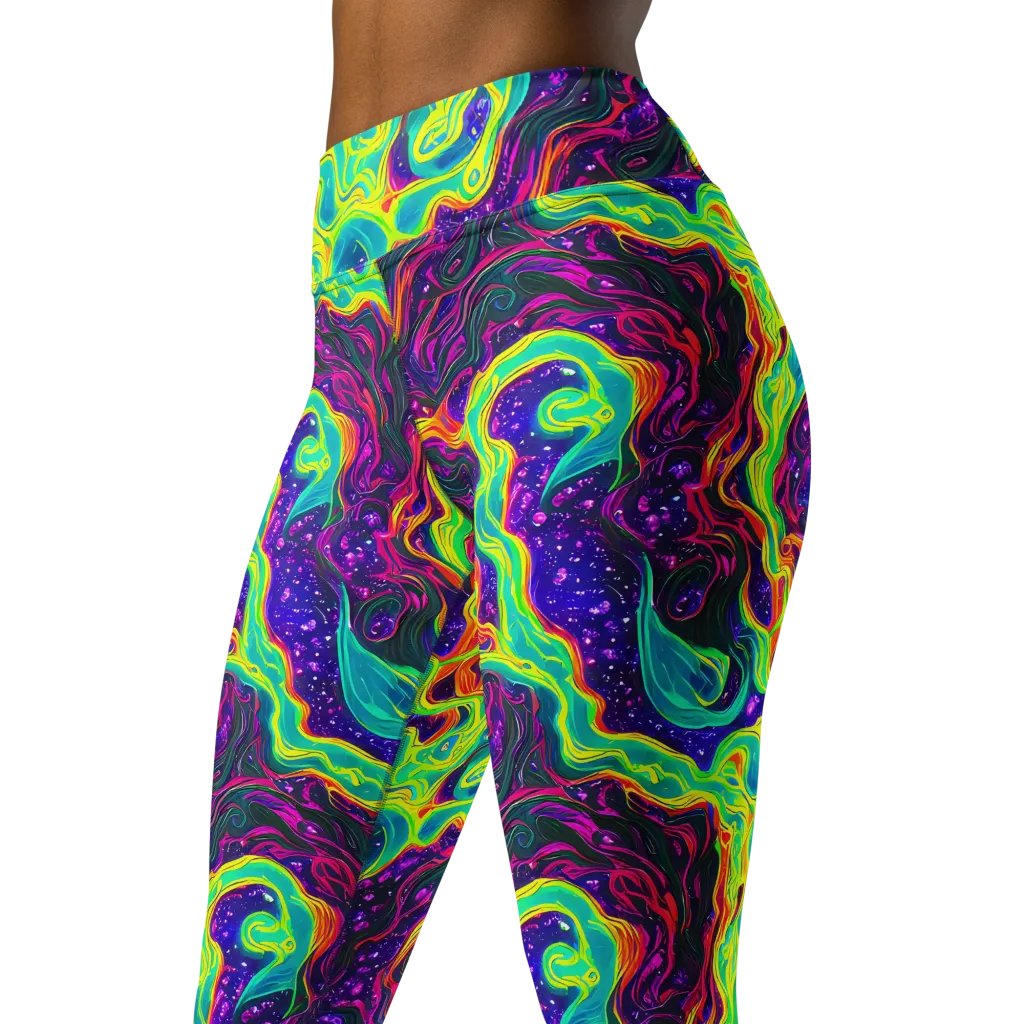 Infinite Ink on Yoga Leggings — Left Front