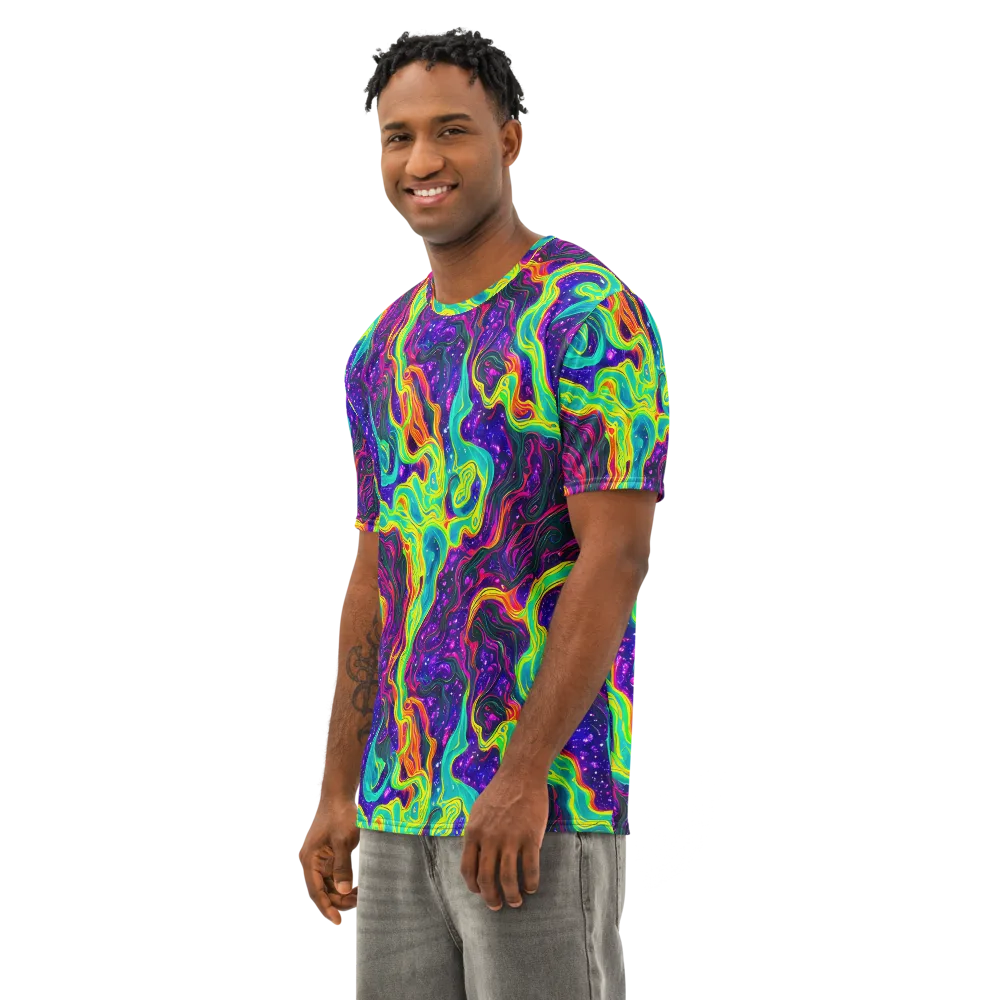 Infinite Ink on Men's Cotton Crew Neck T-Shirt — Left Front