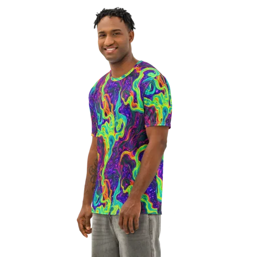 Infinite Ink on a Men's Cotton Crew Neck T-Shirt