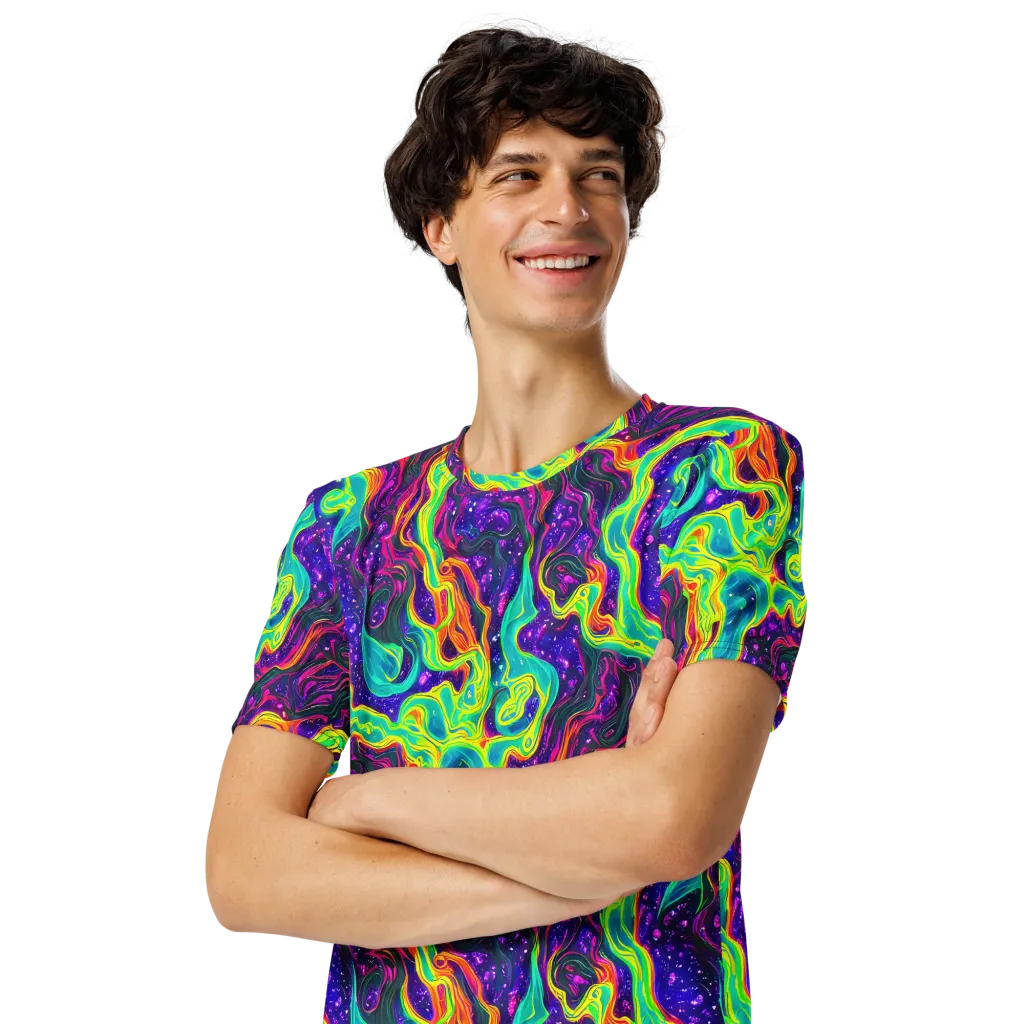Infinite Ink on Men's Crew Neck T-Shirt — Left Front