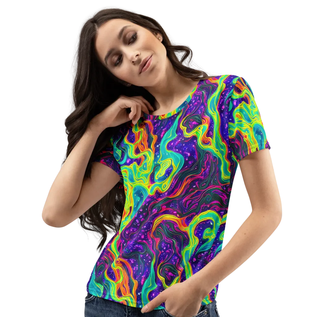 Infinite Ink on Women's Crew Neck T-Shirt — Left Front