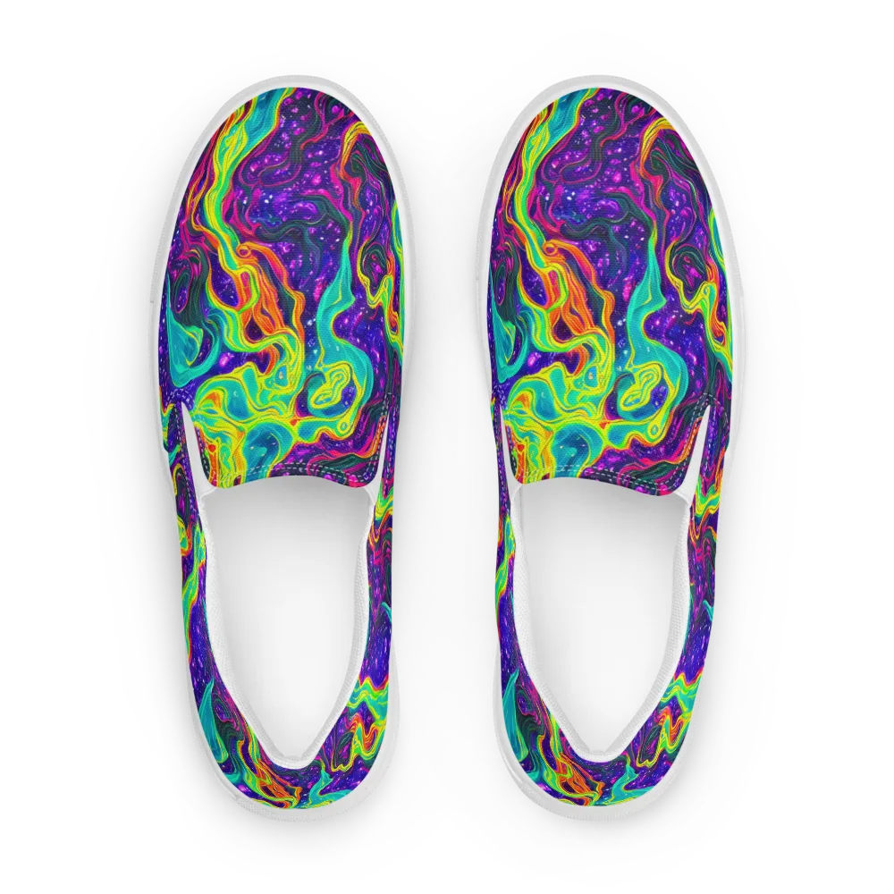 Infinite Ink on Women's Slip-On Canvas Shoes — Front