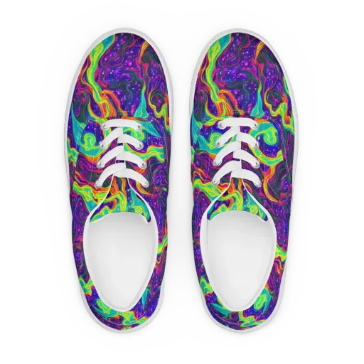 Infinite Ink on a Men's Lace-Up Canvas Shoes