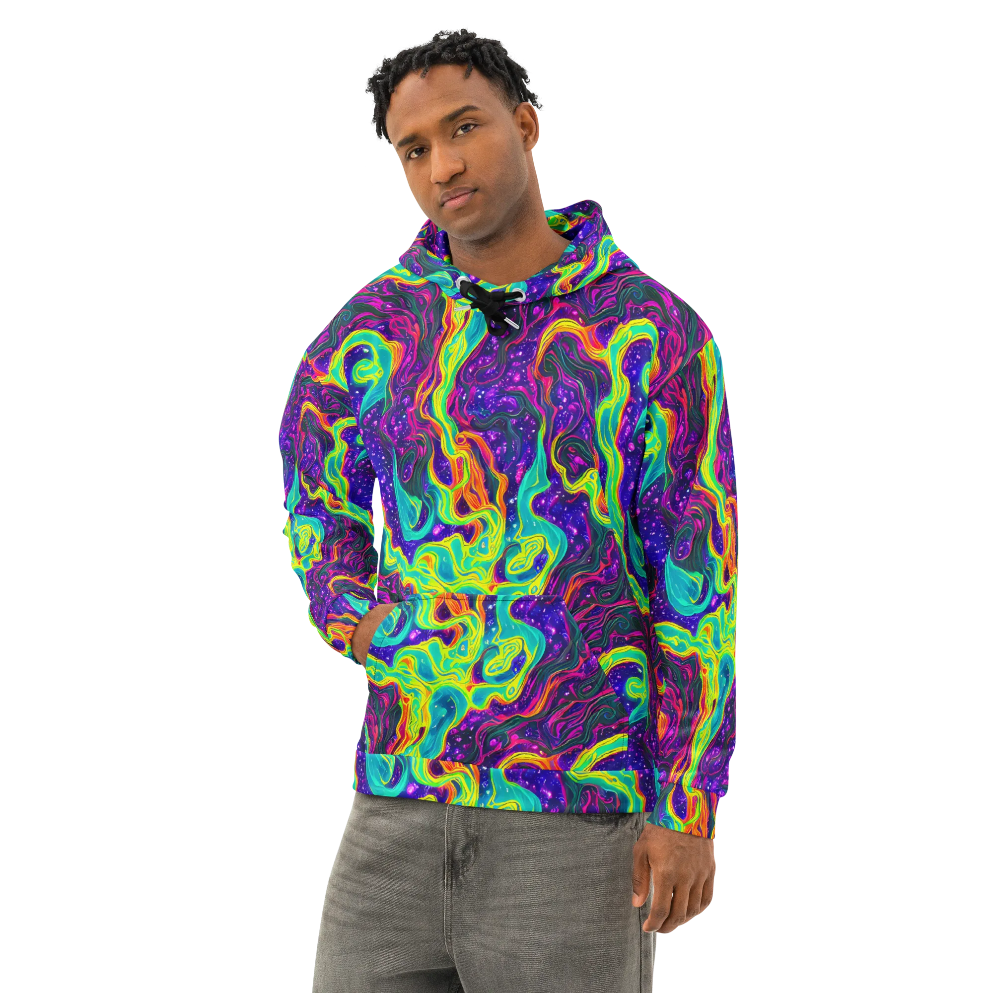 Infinite Ink on Cotton Hoodie — Left Front