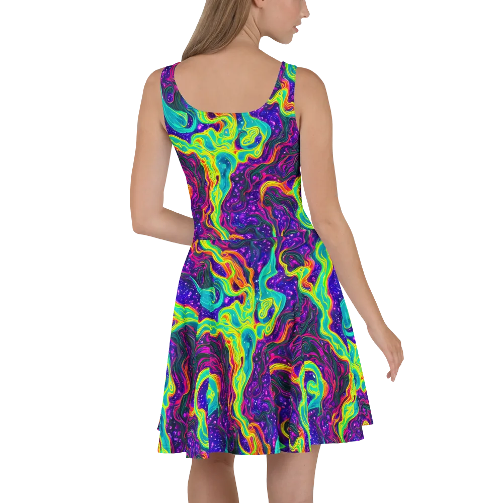 Infinite Ink on Skater Dress — Back