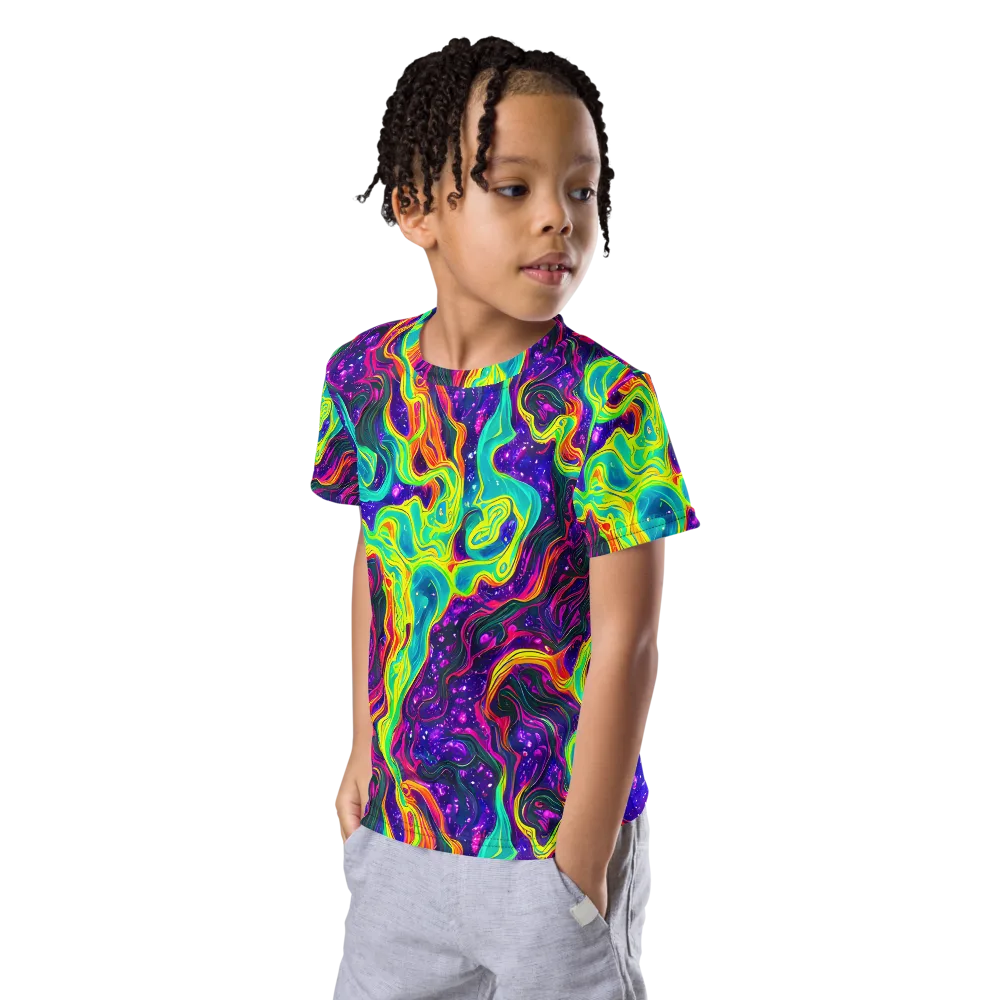 Infinite Ink on Kids Crew Neck T-Shirt — Left Front