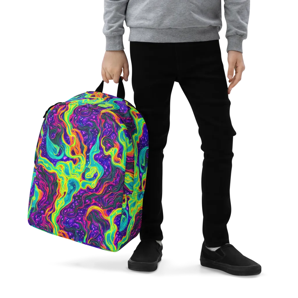 Infinite Ink on Minimalist Backpack — Zoomed-in