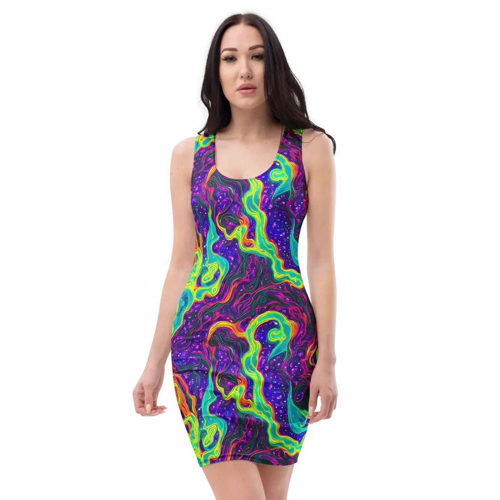 Infinite Ink on Bodycon Dress — Front