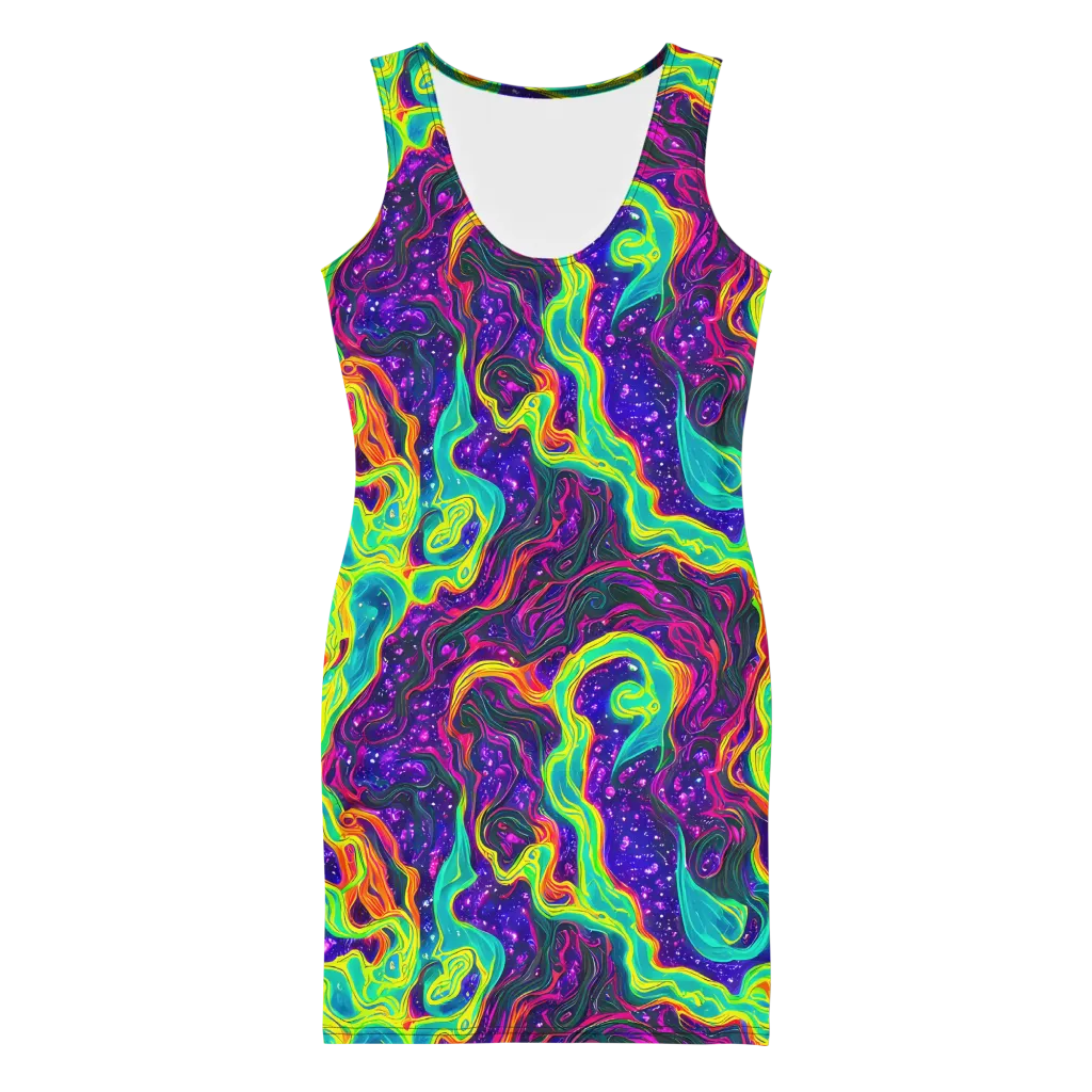 Infinite Ink on Bodycon Dress — Front
