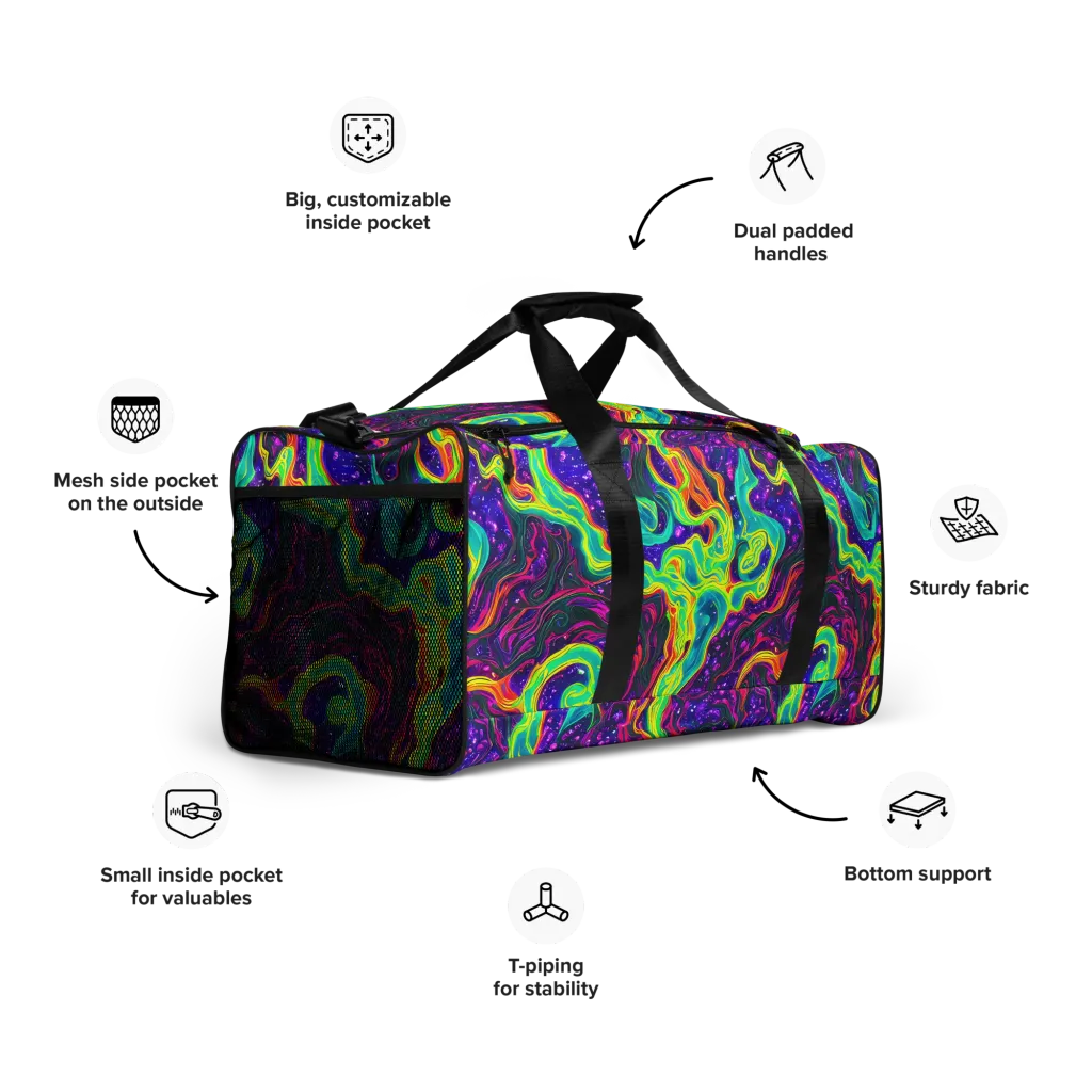 Infinite Ink on Duffle Bag — Right Front