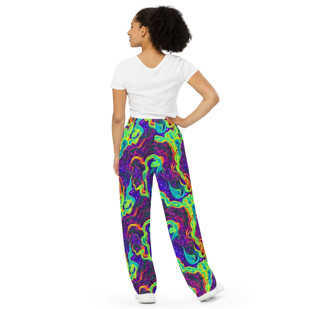 Infinite Ink on Wide-Leg Pants — Back