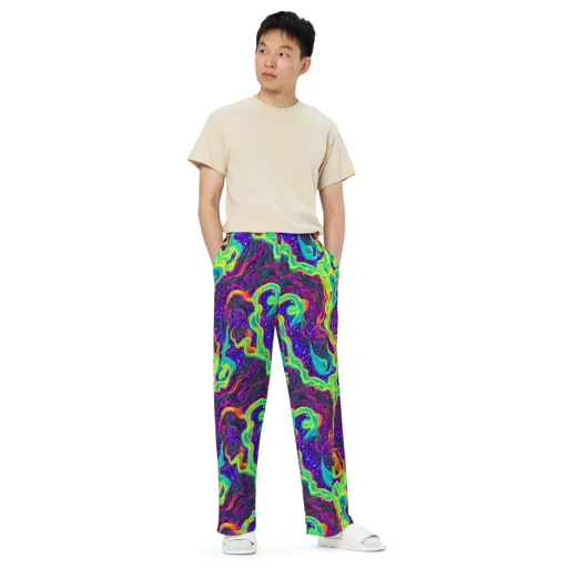 Infinite Ink on a Wide-Leg Pants