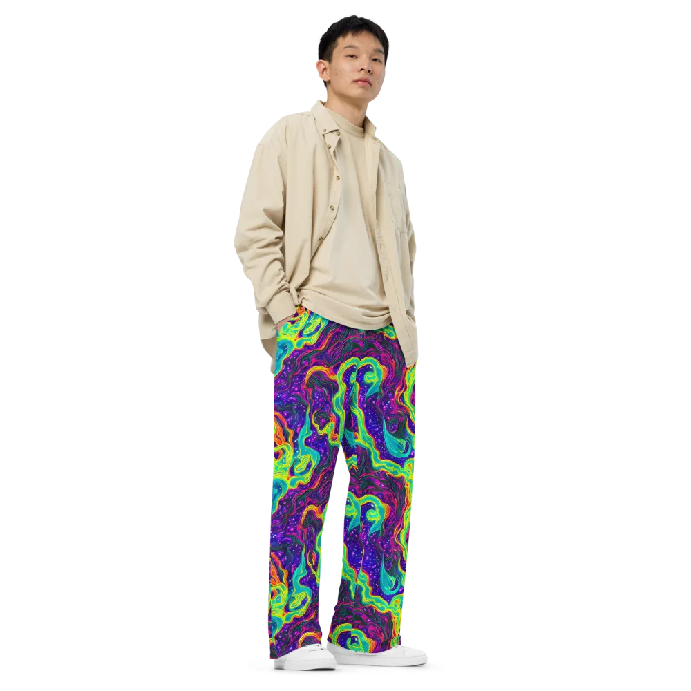 Infinite Ink on Wide-Leg Pants — Right Front