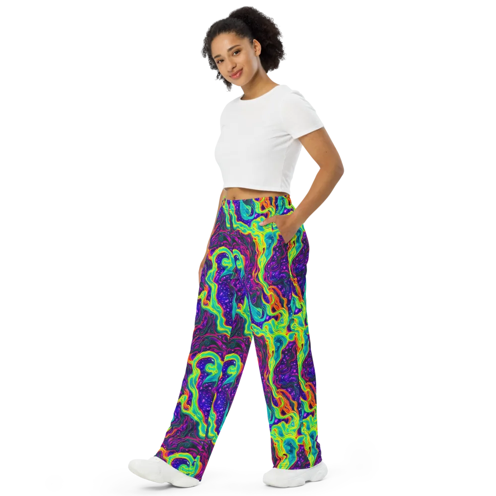 Infinite Ink on Wide-Leg Pants — Left Front