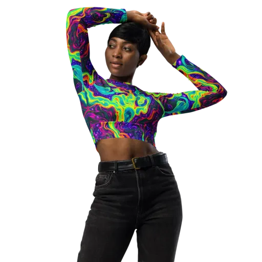 Infinite Ink on a Long Sleeve Crop Top