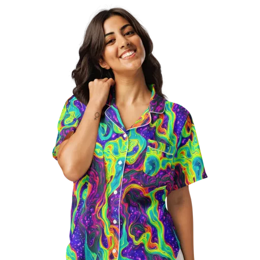 Infinite Ink on a Women's Short Sleeve Pajama Top