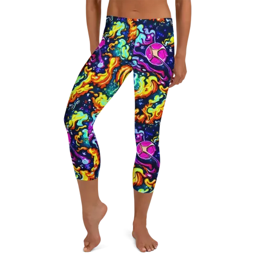 The Neon Dream on a Capri Leggings