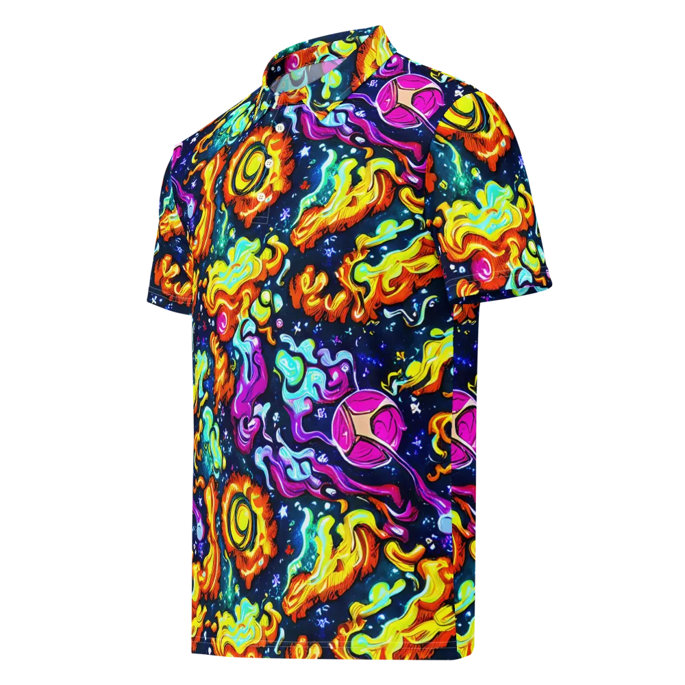 The Neon Dream on Men's Slim Fit Polo Shirt — Left Front