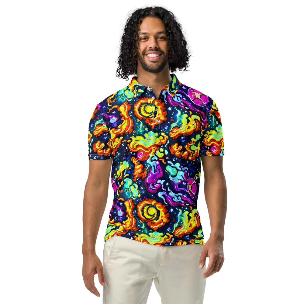 The Neon Dream on Men's Slim Fit Polo Shirt — Front