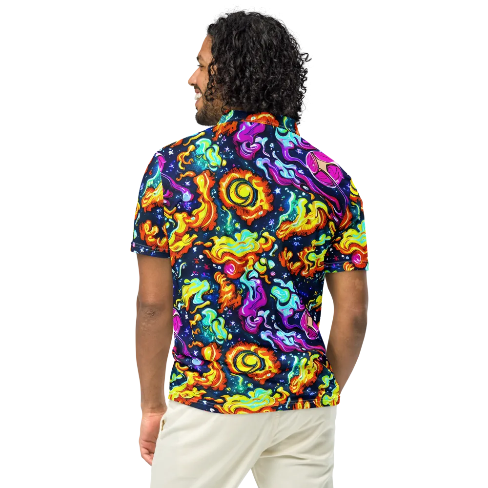 The Neon Dream on Men's Slim Fit Polo Shirt — Back