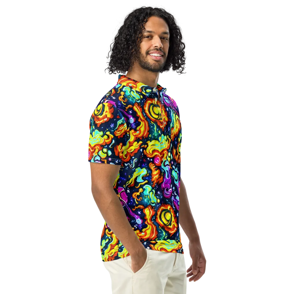 The Neon Dream on Men's Slim Fit Polo Shirt — Right Front
