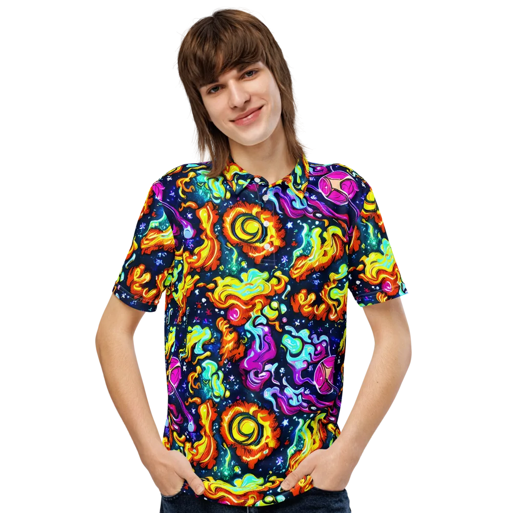 The Neon Dream on Men's Slim Fit Polo Shirt — Front
