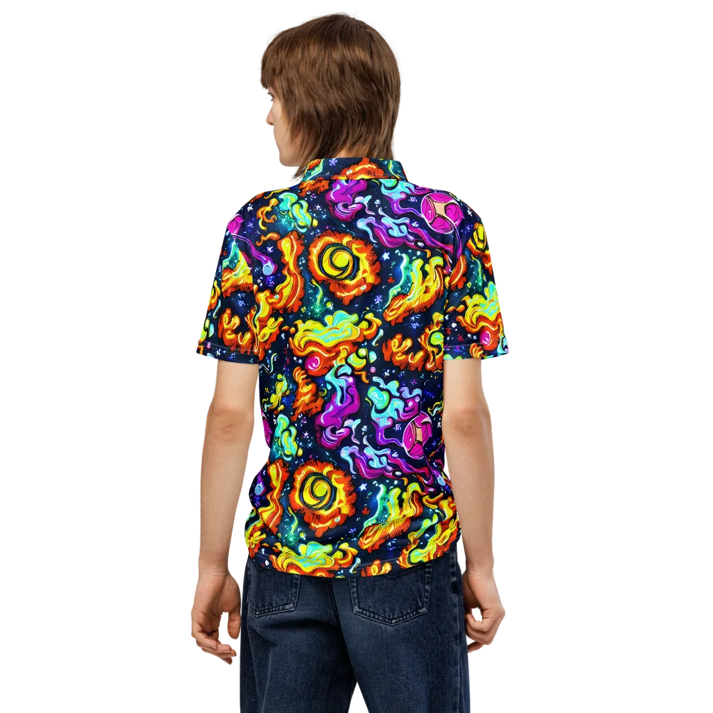 The Neon Dream on Men's Slim Fit Polo Shirt — Back