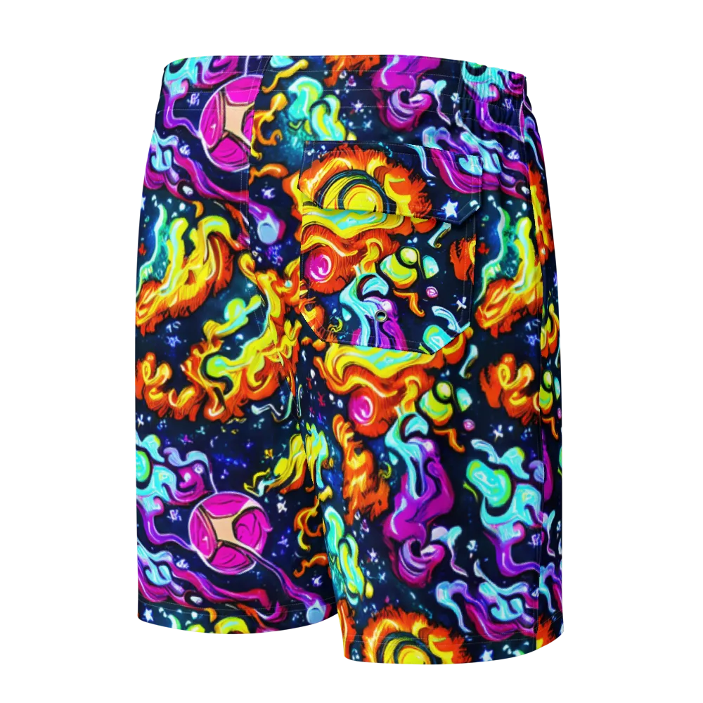 The Neon Dream on Men's Board Shorts — Back
