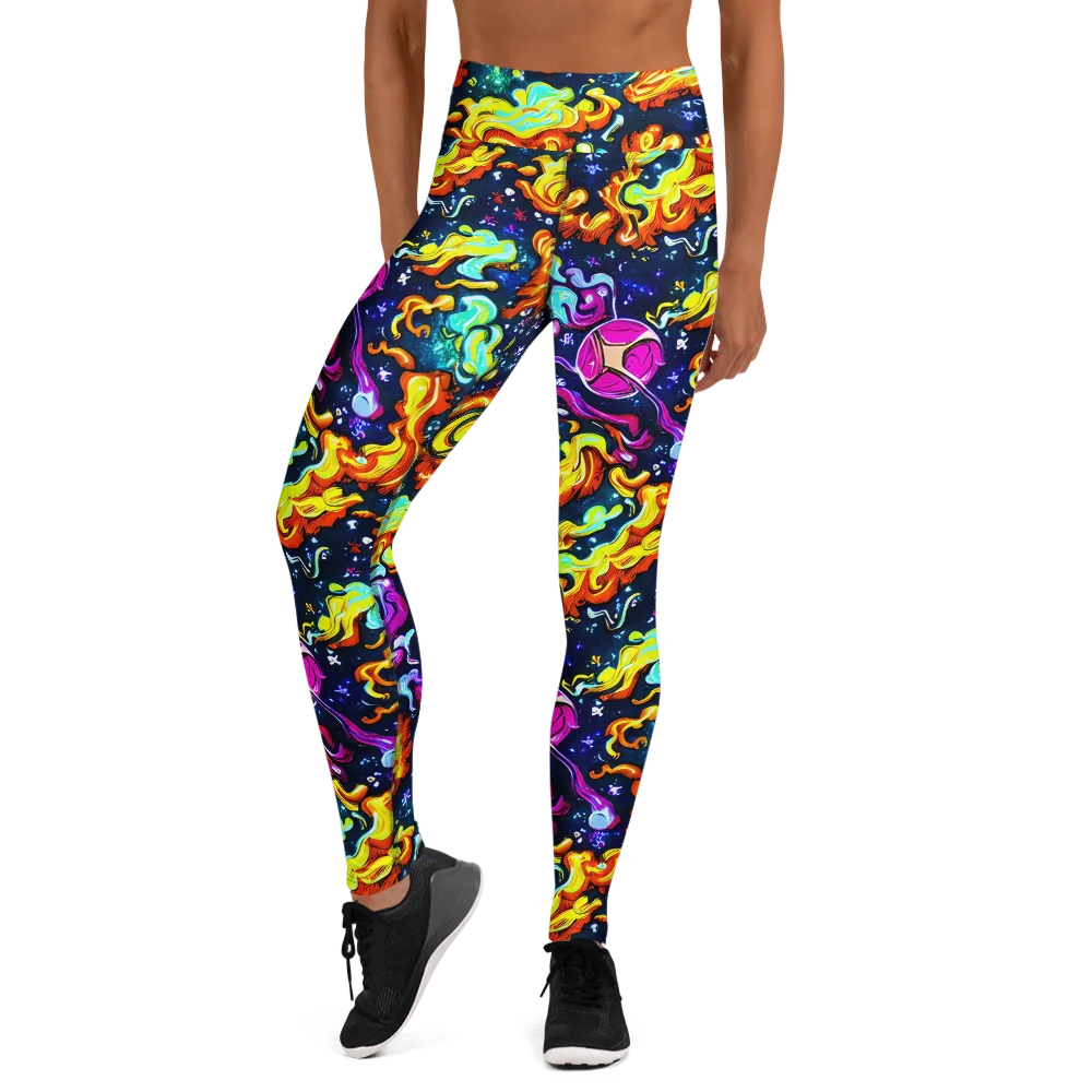 The Neon Dream on Yoga Leggings — Front