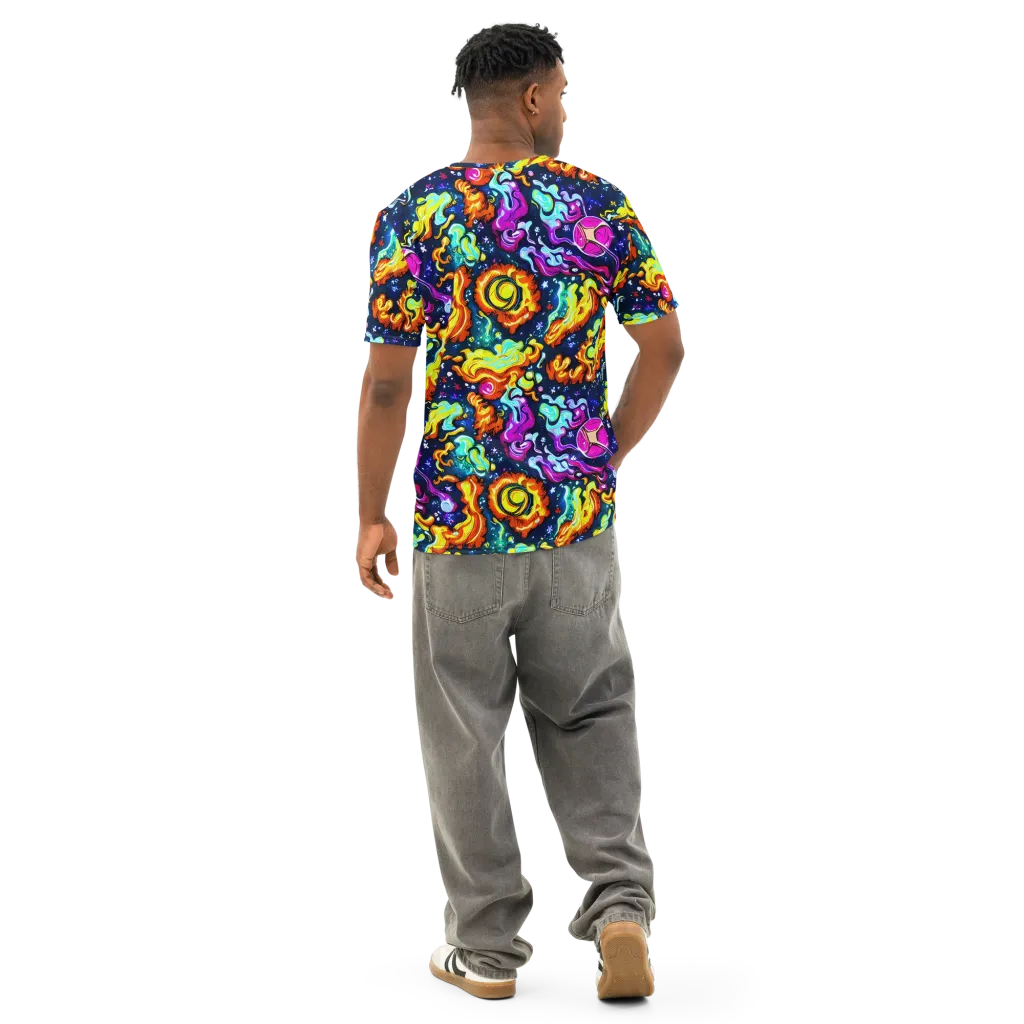 The Neon Dream on Men's Cotton Crew Neck T-Shirt — Back