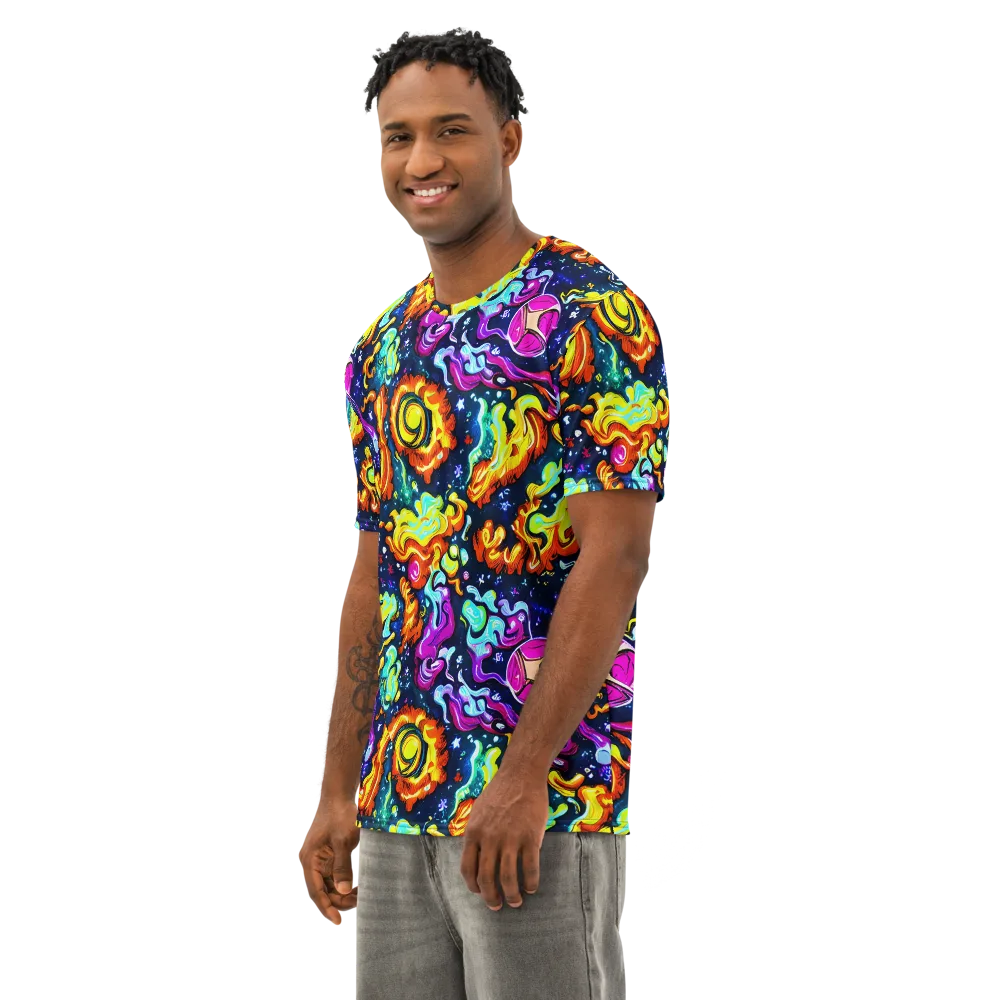 The Neon Dream on Men's Cotton Crew Neck T-Shirt — Left Front