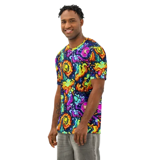 The Neon Dream on a Men's Cotton Crew Neck T-Shirt